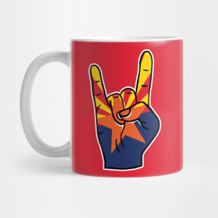 Rock On Arizona // Arizona State Flag Rock Hand Mug